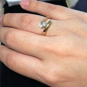 Gold plated rose gold ring